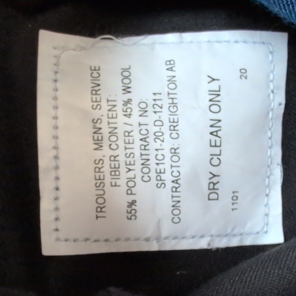 Mens Defense Logistics Agency Navy Blue Dress Pants With Belt Size 38x28 - Picture 5 of 5